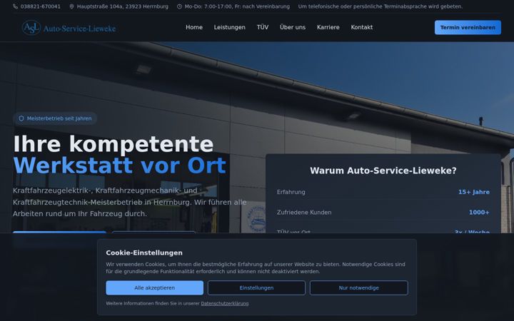 Screenshot of auto-service-lieweke.de