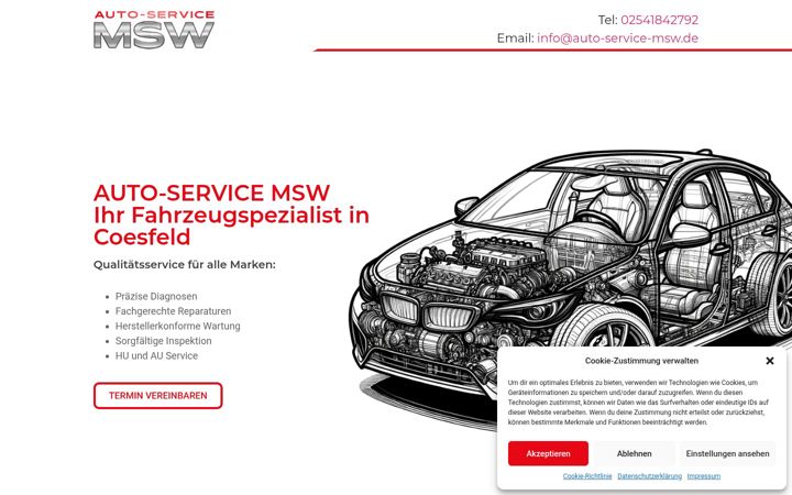 Ekraanipilt saidist auto-service-msw.de