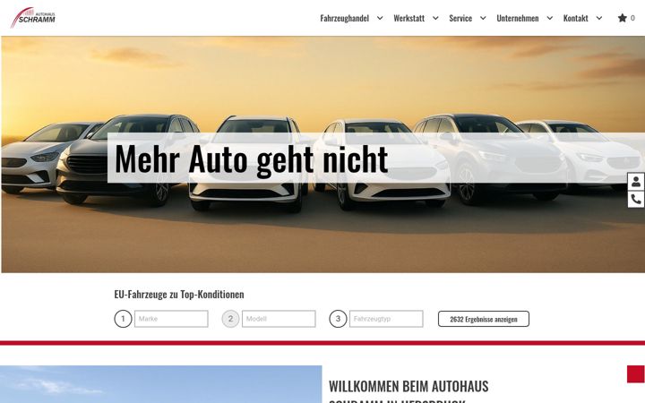 Ekraanipilt saidist auto-service-schramm.de