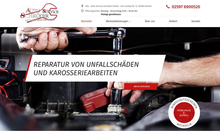 Ekraanipilt saidist auto-service-schroeder.de