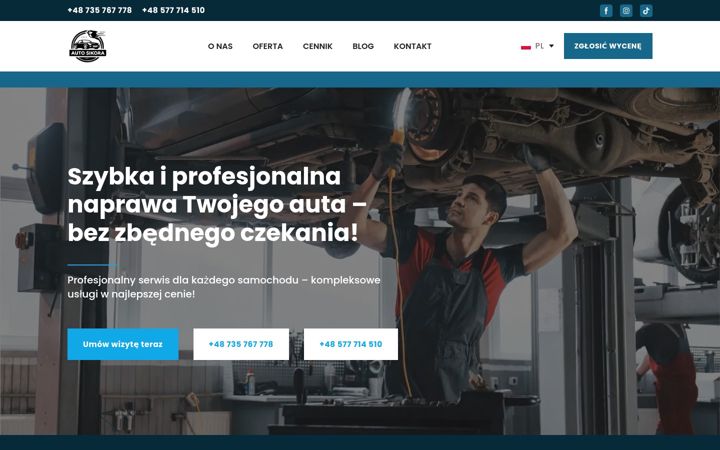 Екранна снимка на auto-sikora.pl