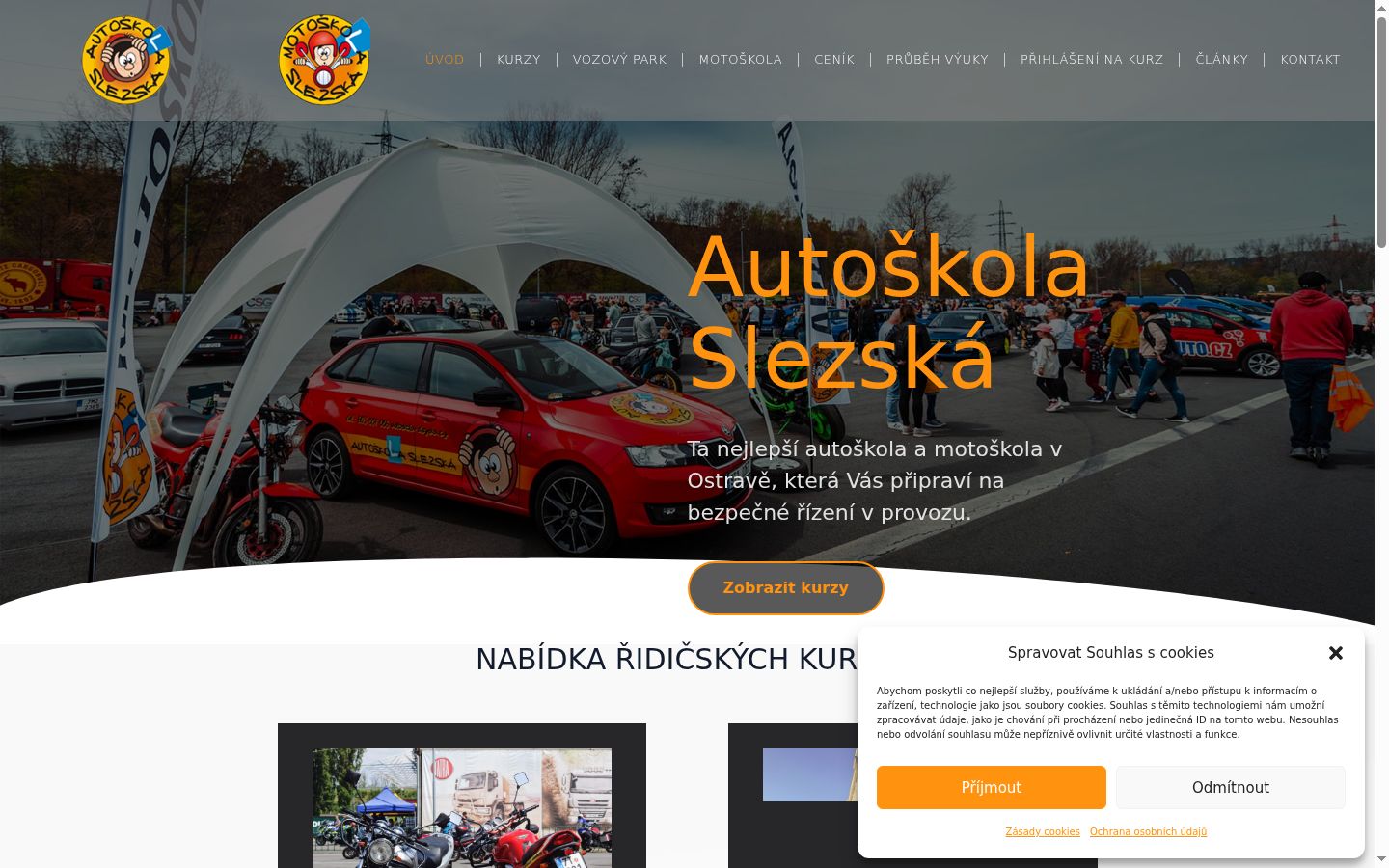 Snímek obrazovky baneru souhlasu zobrazeného před jakoukoli interakcí