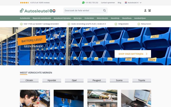 Screenshot of auto-sleutel.nl