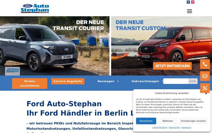 Ekraanipilt saidist auto-stephan.de