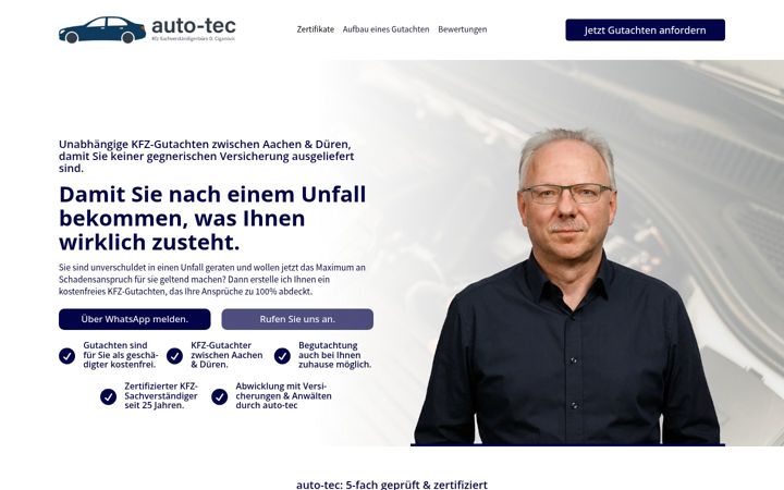 Screenshot of auto-tec-aachen.de