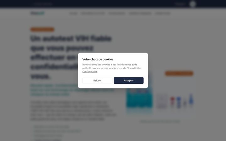 Screenshot of auto-test-vih.fr