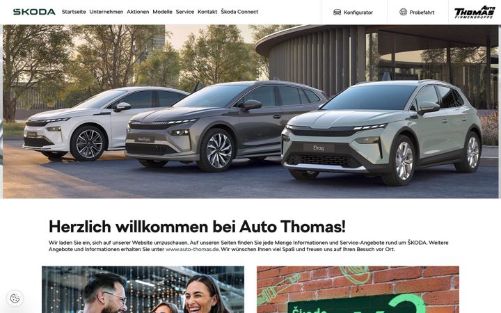 Screenshot of auto-thomas-bad-honnef.skoda-auto.de