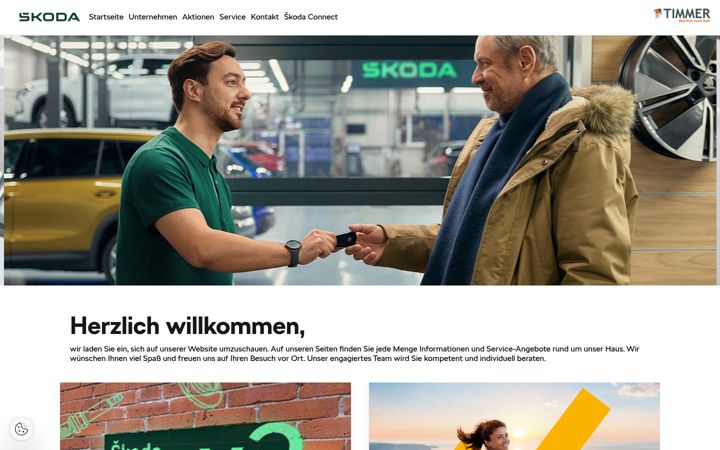 Screenshot of auto-timmer-gro.skoda-auto.de