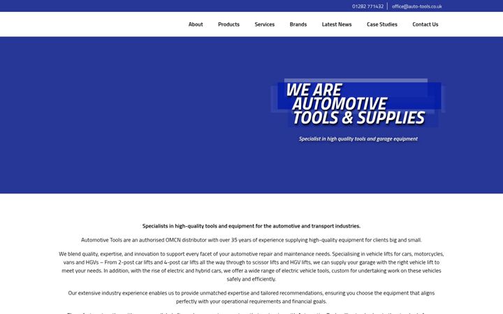 Kuvakaappaus sivustosta auto-tools.co.uk