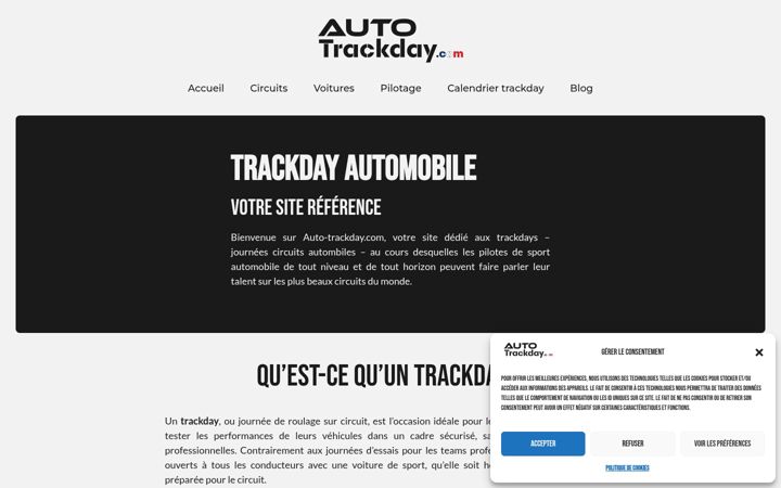 Screenshot of auto-trackday.com