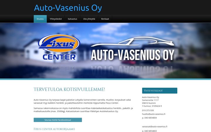 Screenshot of auto-vasenius.fi