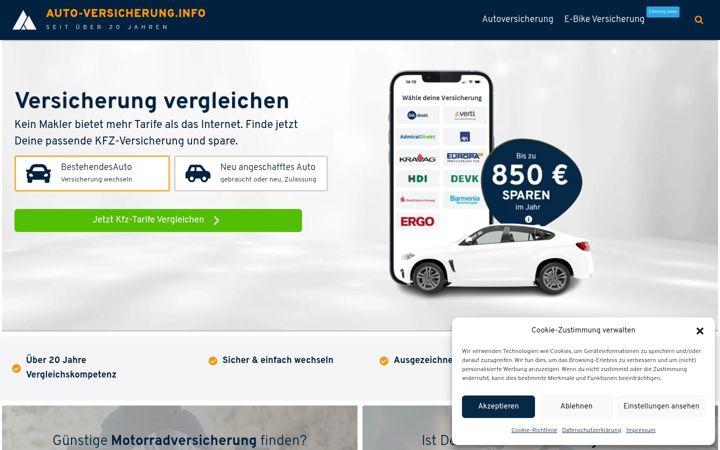 Screenshot di auto-versicherung.info