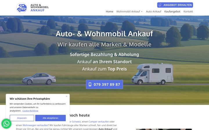 Screenshot of auto-wohnmobil-ankauf.ch