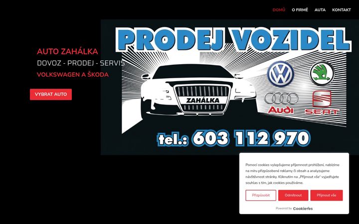 Screenshot di auto-zahalka.cz