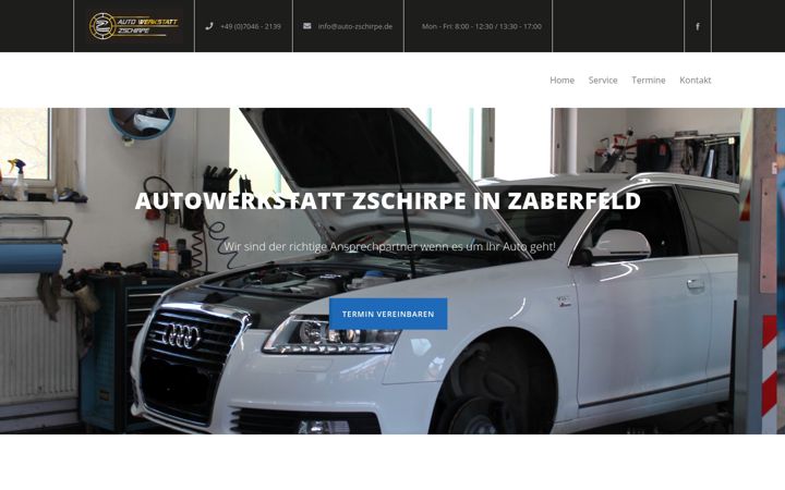 Screenshot of auto-zschirpe.de