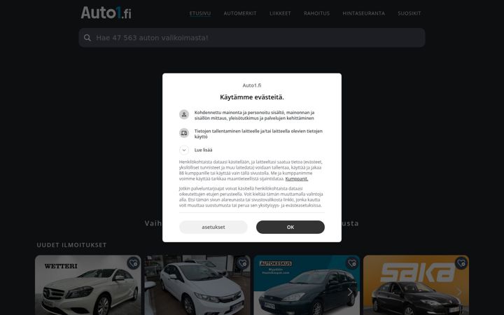 Screenshot of auto1.fi