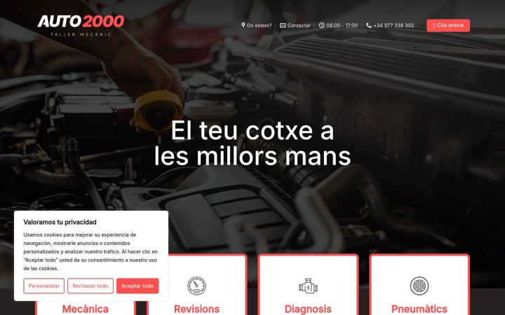 Snímek obrazovky auto2000.es