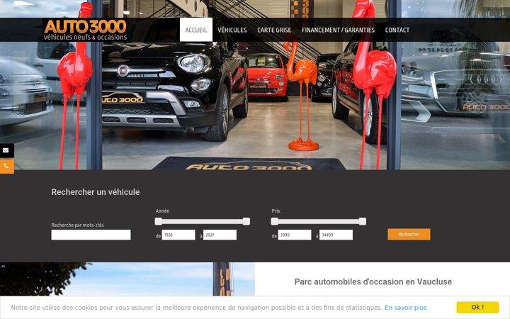 Snímek obrazovky auto3000.net