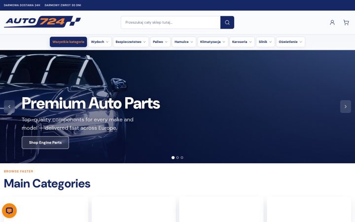 Screenshot ta' auto724.pl
