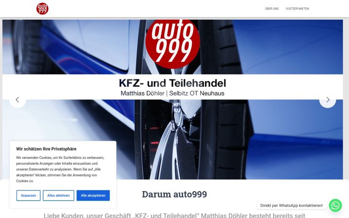 Screenshot of auto999.de