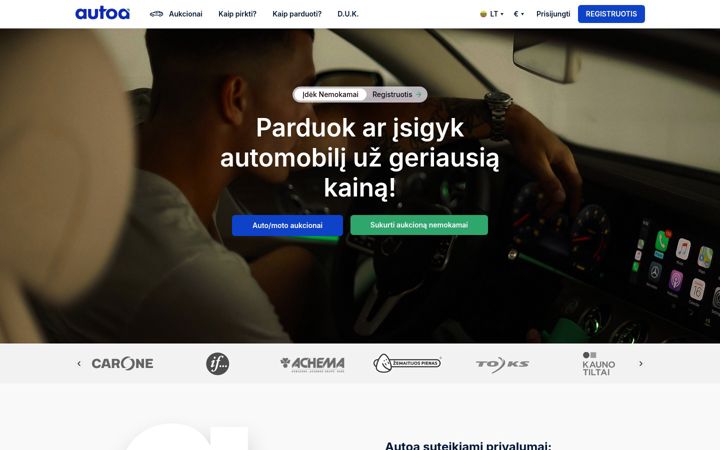 Screenshot of autoa.lt