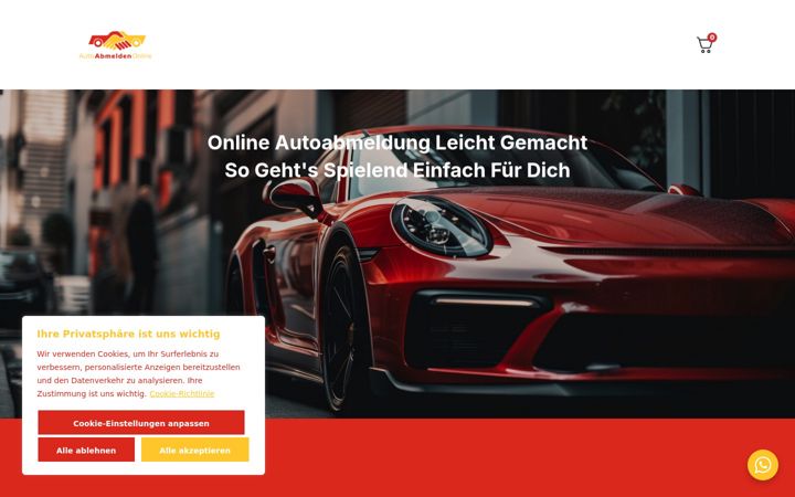 Screenshot of autoabmeldenonline.com