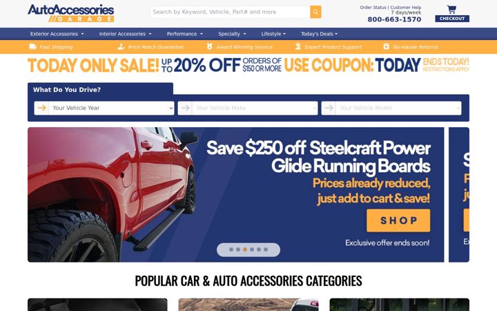 Screenshot of autoaccessoriesgarage.com