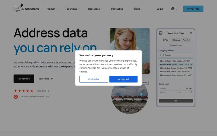 Ekrano kopija autoaddress.com