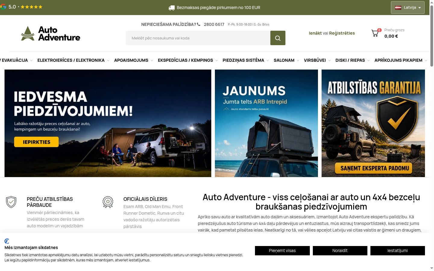 Ekraanipilt nõusolekubännerist, mida näidati enne mis tahes suhtlust