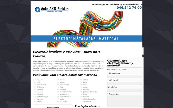 Screenshot of autoakrelektra.sk