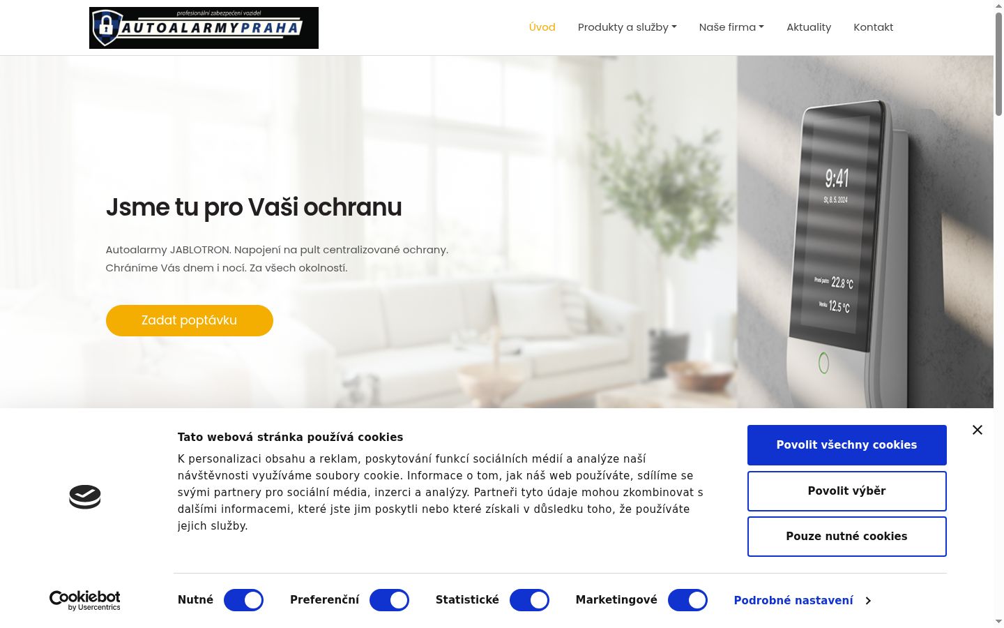 Snímek obrazovky baneru souhlasu zobrazeného před jakoukoli interakcí