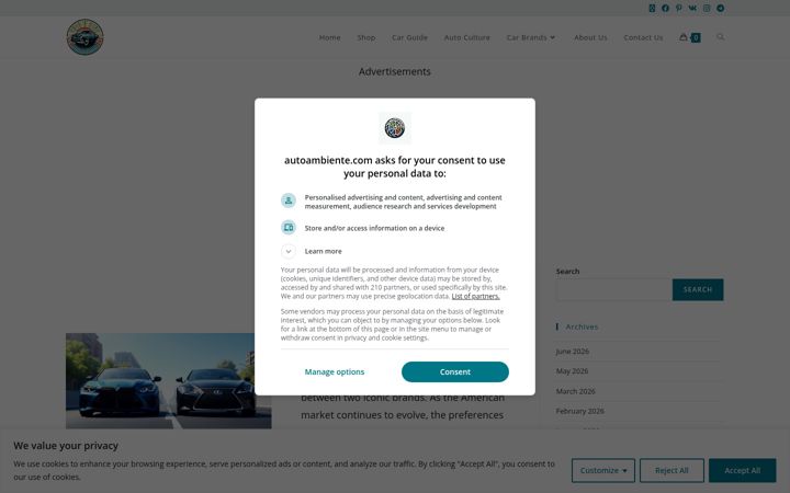 Captură de ecran a autoambiente.com