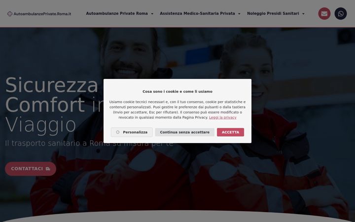 Screenshot of autoambulanzeprivate.roma.it