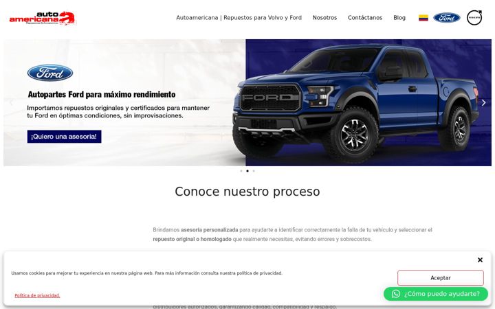 Screenshot of autoamericana.com.co