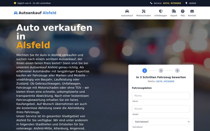 Screenshot of autoankauf-alsfeld24.de