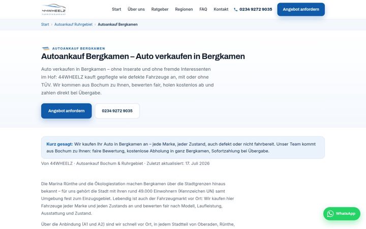 Screenshot of autoankauf-bergkamen365.de
