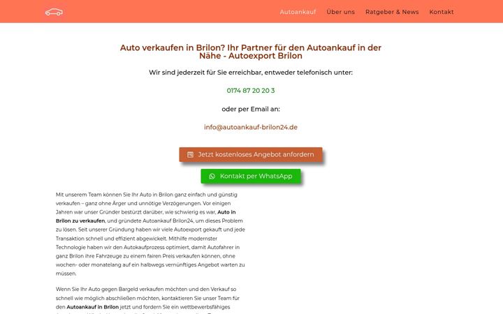 Screenshot of autoankauf-brilon24.de