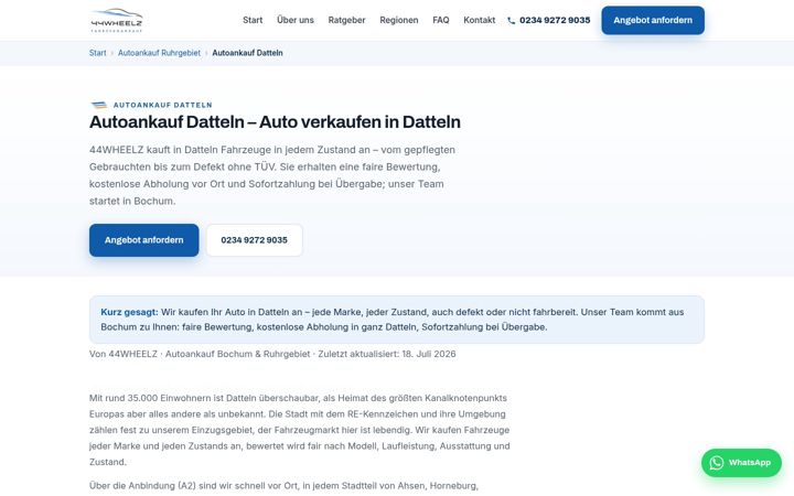 Screenshot of autoankauf-datteln365.de
