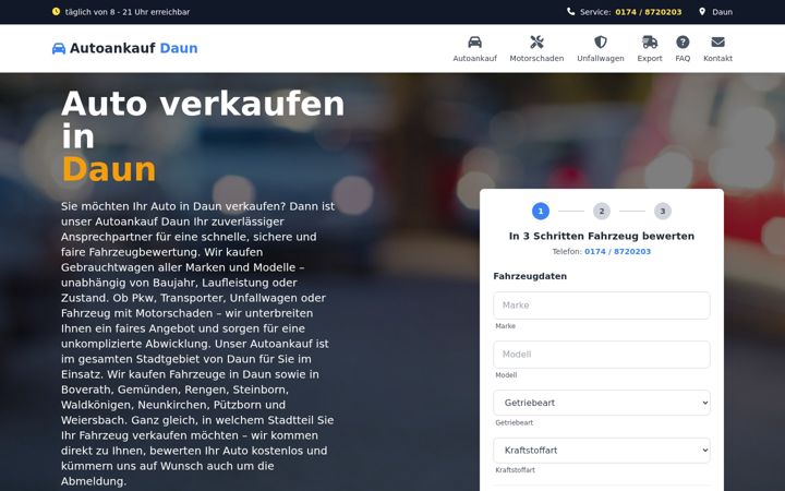 Screenshot von autoankauf-daun.de