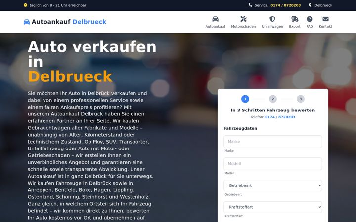 Screenshot von autoankauf-delbrueck24.de