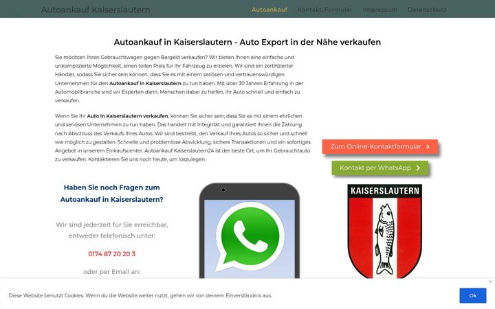 Screenshot of autoankauf-kaiserslautern24.de