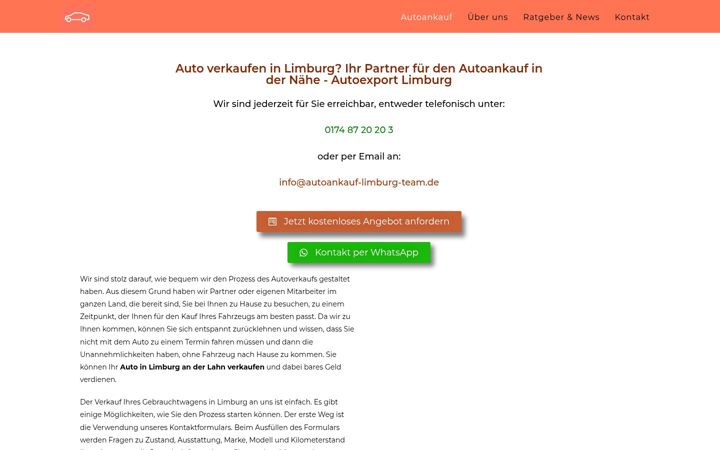 Captura de pantalla de autoankauf-limburg-team.de