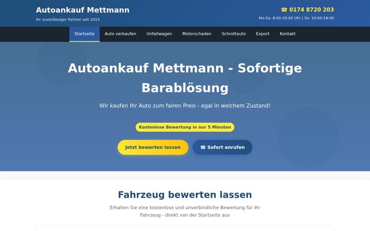 Screenshot of autoankauf-mettmann24.de