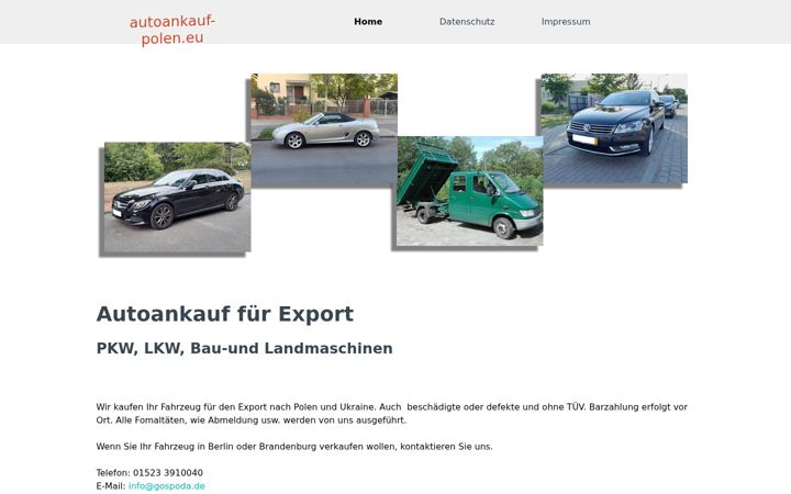 Screenshot of autoankauf-polen.eu