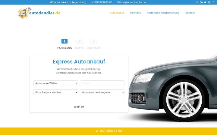 Screenshot of autoankauf-regensburg-bayern.de