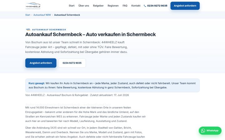 Screenshot of autoankauf-schermbeck365.de