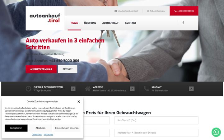 Screenshot of autoankauf.tirol