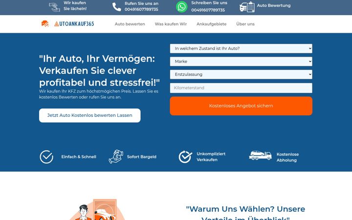 Screenshot of autoankauf365.de