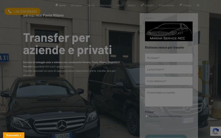 Screenshot of autoanoleggioconconducente.it