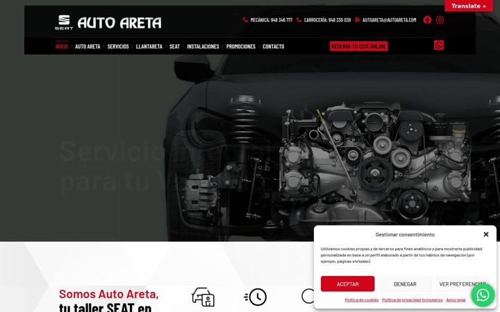 Screenshot of autoareta.com